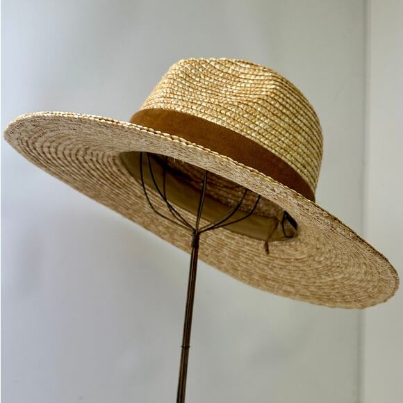 NEW Gigi Pip Isla Wide-Brim Straw Fedora Hat with Suede Band main image 8